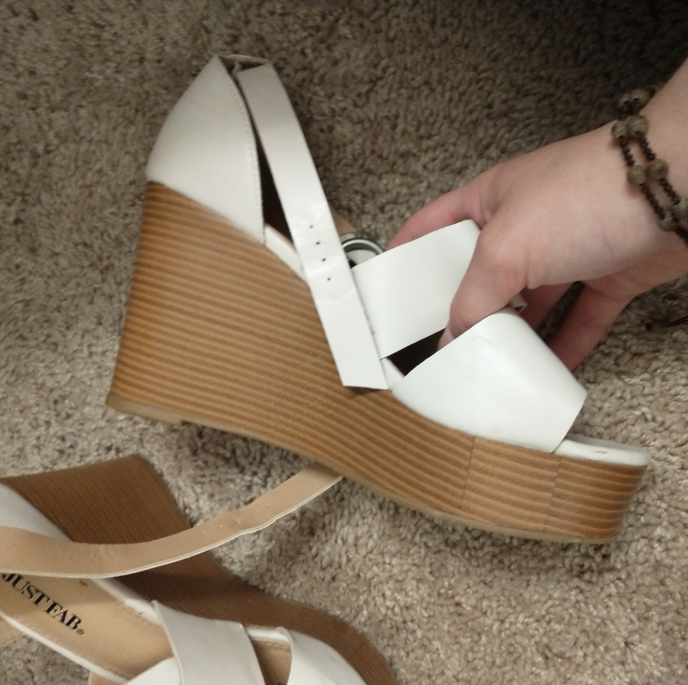 2 For 15 Sale! White Spring Wedges